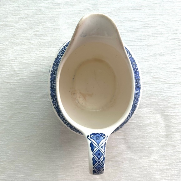 JOHNSON BROTHERS vintage ironstone blue willow creamer england - Picture 4 of 5